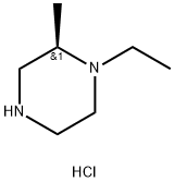 (R)-1-Ethyl-2-methylpiperazine dihydrochloride Struktur