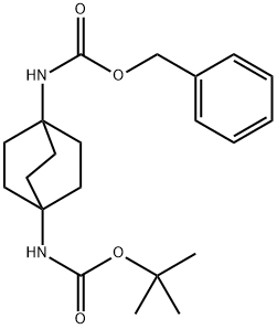 benzyl tert-butyl bicyclo[2.2.2]octane-1,4-diyldicarbamate* Struktur
