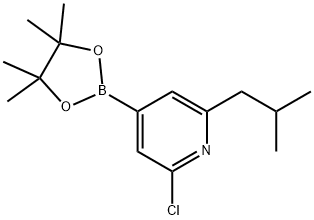 2-Chloro-6-(iso-butyl)pyridine-4-boronic acid pinacol ester Struktur