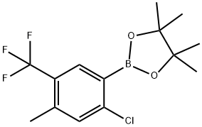 2-Chloro-5-trifluoromethyl-4-methylphenylboronic acid pinacol ester Struktur
