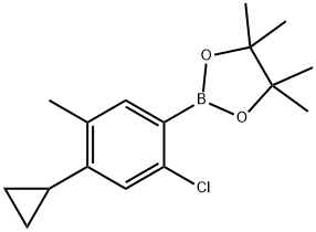 2-Chloro-4-cyclopropyl-5-methylphenylboronic acid pinacol ester Struktur