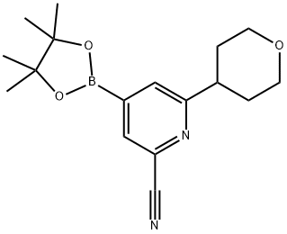 2-Cyano-6-(oxan-4-yl)pyridine-4-boronic acid pinacol ester|