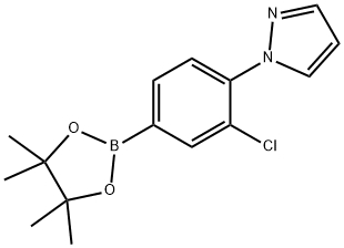 3-Chloro-4-(1H-pyrazol-1-yl)phenylboronic acid pinacol ester Structure