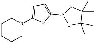 5-(Piperidino)furan-2-boronic acid pinacol ester Structure