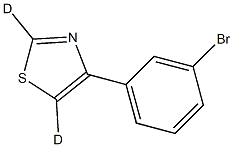 4-(3-bromophenyl)thiazole-2,5-d2 Struktur