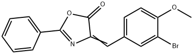 (4E)-4-[(3-bromo-4-methoxyphenyl)methylidene]-2-phenyl-4,5-dihydro-1,3-oxazol-5-one Struktur