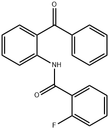 N-(2-benzoylphenyl)-2-fluorobenzamide Struktur