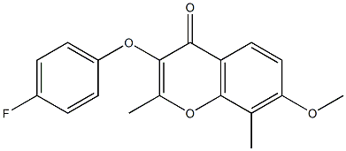 3-(4-fluorophenoxy)-7-methoxy-2,8-dimethyl-4H-chromen-4-one Struktur