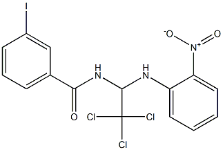 3-iodo-N-{2,2,2-trichloro-1-[(2-nitrophenyl)amino]ethyl}benzamide Struktur