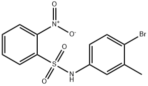 N-(4-bromo-3-methylphenyl)-2-nitrobenzenesulfonamide Struktur