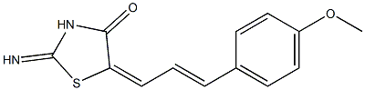 2-imino-5-[3-(4-methoxyphenyl)-2-propenylidene]-1,3-thiazolidin-4-one Struktur