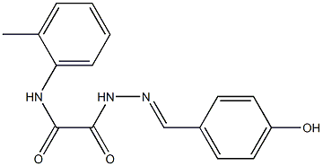 1-{N'-[(1E)-(4-hydroxyphenyl)methylidene]hydrazinecarbonyl}-N-(2-methylphenyl)formamide Struktur