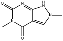 2,5-dimethyl-2H,4H,5H,6H,7H-pyrazolo[3,4-d]pyrimidine-4,6-dione Struktur