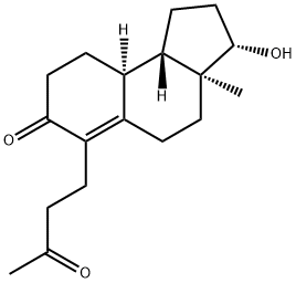 (3aS,9aS,9bS)-3-hydroxy-3a-methyl-6-(3-oxobutyl)-1,2,3,3a,4,5,8,9,9a,9b-decahydro-7H-cyclopenta[a]naphthalen-7-one Struktur