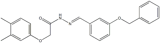 N'-[(1E)-[3-(benzyloxy)phenyl]methylidene]-2-(3,4-dimethylphenoxy)acetohydrazide Struktur