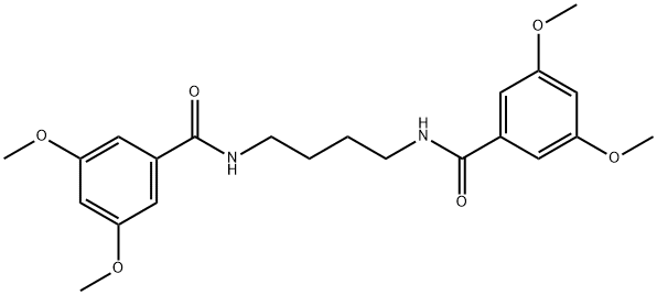 N-{4-[(3,5-dimethoxybenzoyl)amino]butyl}-3,5-dimethoxybenzamide Struktur
