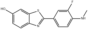 6-Benzothiazolol, 2-[3-fluoro-4-(methylamino)phenyl]- Struktur