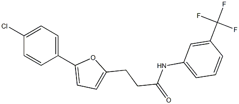 3-[5-(4-chlorophenyl)furan-2-yl]-N-[3-(trifluoromethyl)phenyl]propanamide Struktur