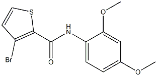 3-bromo-N-(2,4-dimethoxyphenyl)thiophene-2-carboxamide Struktur