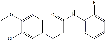 N-(2-bromophenyl)-3-(3-chloro-4-methoxyphenyl)propanamide Struktur