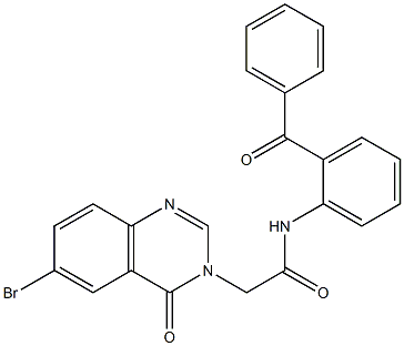 N-(2-benzoylphenyl)-2-(6-bromo-4-oxo-3,4-dihydroquinazolin-3-yl)acetamide Struktur