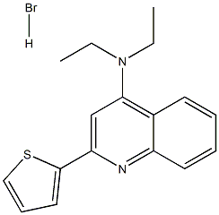 N,N-diethyl-2-(thiophen-2-yl)quinolin-4-amine hydrobromide Struktur