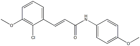 (2E)-3-(2-chloro-3-methoxyphenyl)-N-(4-methoxyphenyl)prop-2-enamide Struktur