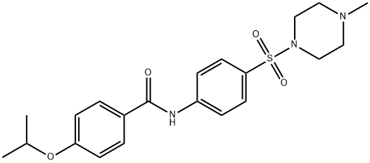 4-isopropoxy-N-{4-[(4-methyl-1-piperazinyl)sulfonyl]phenyl}benzamide Struktur