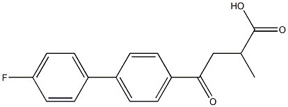 4-{4'-fluoro-[1,1'-biphenyl]-4-yl}-2-methyl-4-oxobutanoic acid Struktur