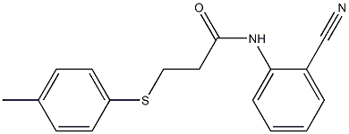 N-(2-cyanophenyl)-3-[(4-methylphenyl)sulfanyl]propanamide Struktur