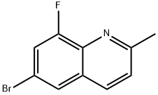 Quinoline, 6-bromo-8-fluoro-2-methyl- Struktur
