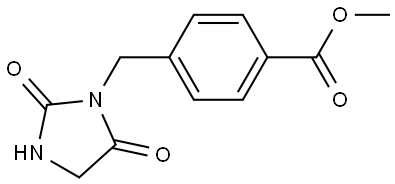 methyl 4-[(2,5-dioxoimidazolidin-1-yl)methyl]benzoate Struktur
