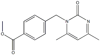 methyl 4-[(4,6-dimethyl-2-oxo-1,2-dihydropyrimidin-1-yl)methyl]benzoate Struktur