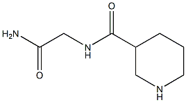 N-(2-amino-2-oxoethyl)piperidine-3-carboxamide Struktur