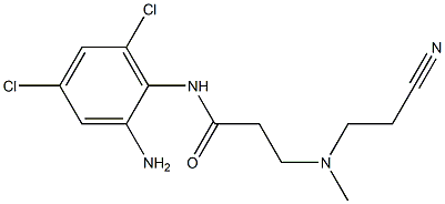 N-(2-amino-4,6-dichlorophenyl)-3-[(2-cyanoethyl)(methyl)amino]propanamide Struktur