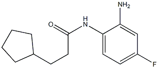 N-(2-amino-4-fluorophenyl)-3-cyclopentylpropanamide Struktur