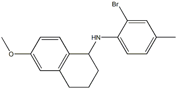 N-(2-bromo-4-methylphenyl)-6-methoxy-1,2,3,4-tetrahydronaphthalen-1-amine Struktur