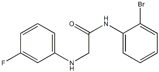 N-(2-bromophenyl)-2-[(3-fluorophenyl)amino]acetamide Struktur