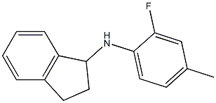 N-(2-fluoro-4-methylphenyl)-2,3-dihydro-1H-inden-1-amine Struktur