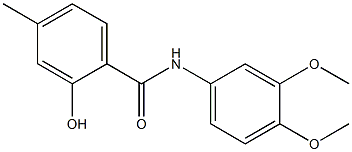N-(3,4-dimethoxyphenyl)-2-hydroxy-4-methylbenzamide Struktur