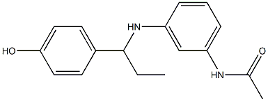 N-(3-{[1-(4-hydroxyphenyl)propyl]amino}phenyl)acetamide Struktur
