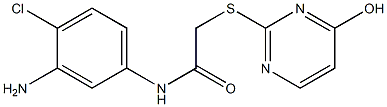 N-(3-amino-4-chlorophenyl)-2-[(4-hydroxypyrimidin-2-yl)sulfanyl]acetamide Struktur