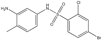 N-(3-amino-4-methylphenyl)-4-bromo-2-chlorobenzene-1-sulfonamide Struktur