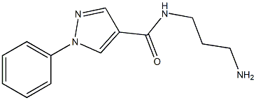 N-(3-aminopropyl)-1-phenyl-1H-pyrazole-4-carboxamide Struktur