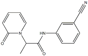 N-(3-cyanophenyl)-2-(2-oxo-1,2-dihydropyridin-1-yl)propanamide Struktur