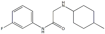 N-(3-fluorophenyl)-2-[(4-methylcyclohexyl)amino]acetamide Structure