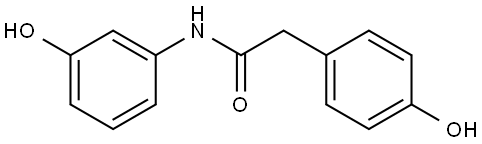 N-(3-hydroxyphenyl)-2-(4-hydroxyphenyl)acetamide Struktur
