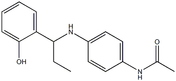 N-(4-{[1-(2-hydroxyphenyl)propyl]amino}phenyl)acetamide Struktur