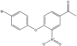 1-(4-(4-bromophenoxy)-3-nitrophenyl)ethanone Struktur