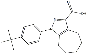 1-(4-tert-butylphenyl)-1,4,5,6,7,8-hexahydrocyclohepta[c]pyrazole-3-carboxylic acid Struktur